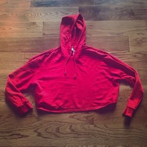 Red H&M Cropped Hoodie US Large - Gently Used